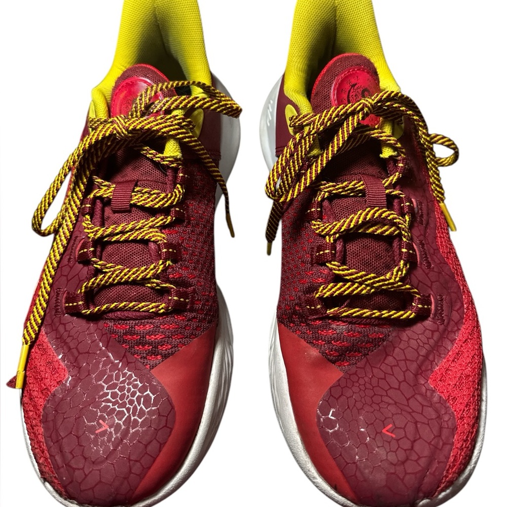 Under Armour Curry‎ Bruce Lee Fire Red Yellow Mens Basketball Shoes Size 7.5
